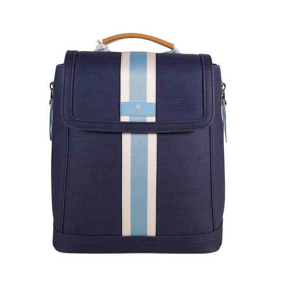Spartina 449 Armada Back Pack - Navy Blue Stripe - NWT - Picture 1 of 9